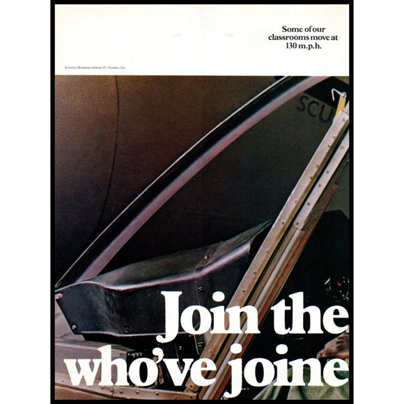 1975 US Army Recruiter Recruiting 2 Page Vintage Print Ad Aircraft Mechanic Art - Picture 2 of 3